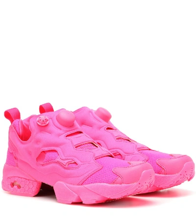 Vetements X Reebok Instapump Fury Sneakers In Pink