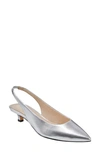 Marc Fisher Ltd Posey Pointed Toe Slingback Pump In Silver 040