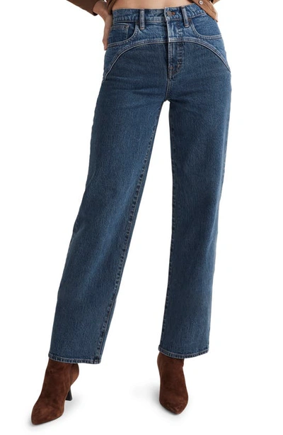 Madewell Two Tone Wide Leg Crop Jeans In Sonoma Wash
