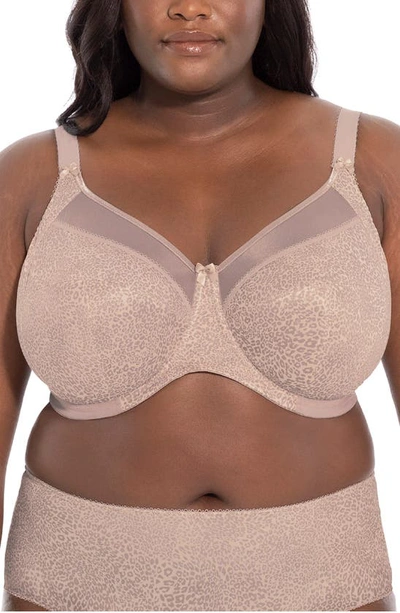 Goddess Kayla Full Figure Underwire Bra In Taupe Leopard