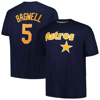 Profile Jeff Bagwell Navy Houston Astros Big & Tall Cooperstown Collection Player Name & Number T-sh