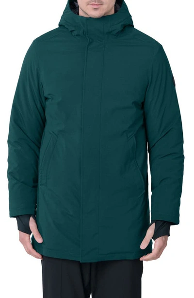 The Recycled Planet Company Everdas Water Resistant & Windproof Down Parka In Dark Sea