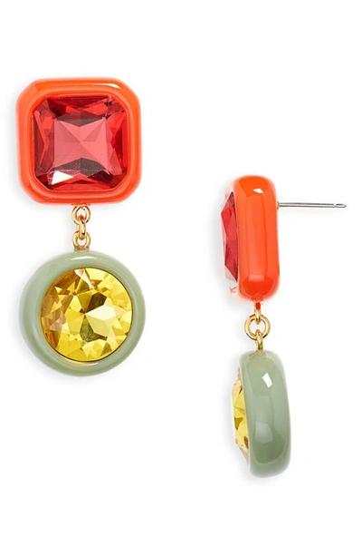 Lele Sadoughi Scarlet Pop Crystal Drop Earrings In Scarlet Pop 999