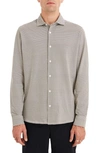 Sealskinz Hempnall Performance Organic Cotton Button-up Shirt In Cream/ Olive