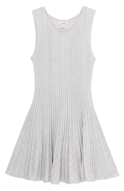 Peek Aren't You Curious Kids' Ombré Fit & Flare Jumper Dress In Silver