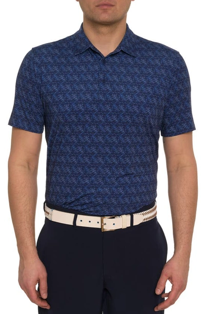 Robert Graham Iron Skull Golf Polo In Navy