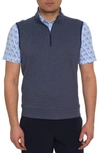 Robert Graham Treviso Knit Quarter Zip Vest In Navy