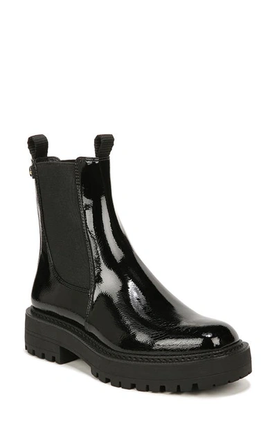 Sam Edelman Laguna Waterproof Lug Sole Chelsea Boot In Black Patent