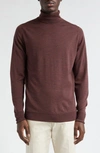 John Smedley Richard Turtleneck Merino Wool Sweater In Copper