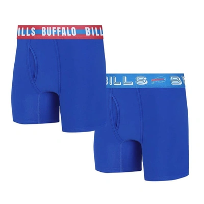 Concepts Sport Buffalo Bills Gauge Knit Boxer Brief Two-pack In Royal,red