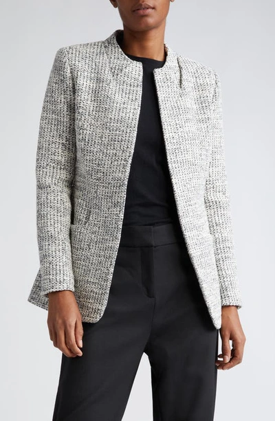Coperni Gender Inclusive Tweed Fitted Jacket In White/ Black