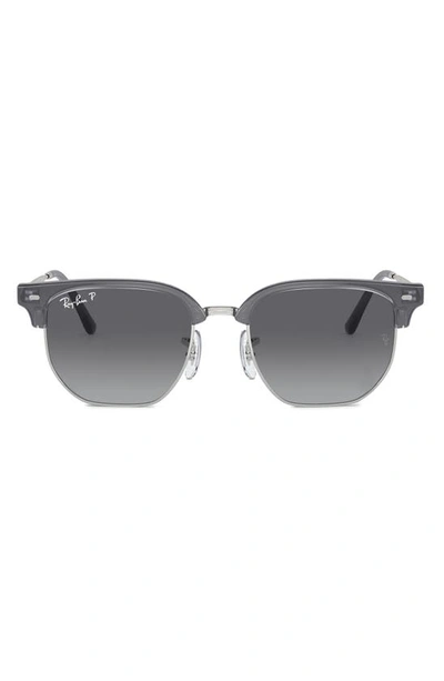 Ray Ban Ray-ban Kids' New Clubmaster Junior 47mm Gradient Polarized Irregular Sunglasses In Grey Gradient