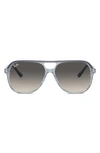 Ray Ban Junior Bill 52mm Gradient Square Sunglasses In Grey Flash