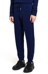 Theory Alcos Merino Wool Blend Drawstring Pants In Blueberry