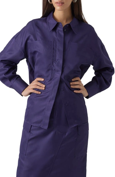 Vero Moda Sikka Button-up Utility Shirt In Astral Aura