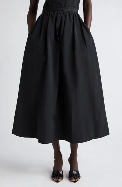 Akris Punto Techno Taffeta Midi Skirt In Black
