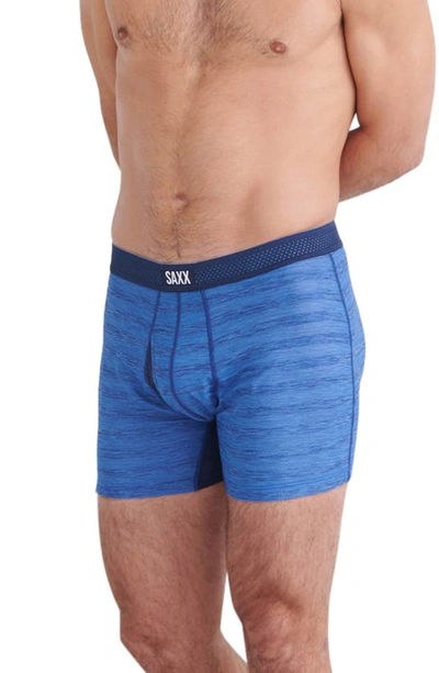 Saxx Drop Temp Cooling Mesh Boxer Briefs In Granada Sky Heather