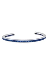 Crislu Cubic Zirconia Cuff Bracelet In Sapphire