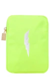 Bloc Bags Mini Lightening Bolt Cosmetics Bag In Neon Yellow