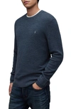 Allsaints Ivar Slim Fit Crewneck Wool Sweater In Solar Blue Marl