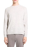 Theory Dinin Donegal Wool & Cashmere Sweater In White Multi