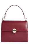 Chloé Penelope Structured Leather Shoulder Bag In Deep Red 600