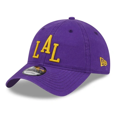 New Era Men's  Purple Los Angeles Lakers 2023/24 City Edition 9twenty Adjustable Hat