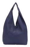 Mali + Lili Katie Oversize Recycled Vegan Leather Hobo Bag In Navy