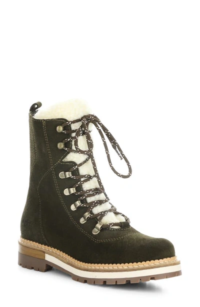 Bos. & Co. Ada Waterproof Hiker Boot In Olive Suede/ Merino Wool