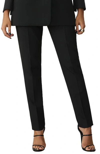 Gstq Satin Tuxedo Trousers In Black