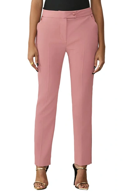 Gstq Satin Tuxedo Trousers In Soft Pink
