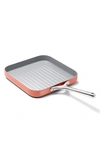 Caraway 11" Ceramic Nonstick Square Grill Pan In Perracotta