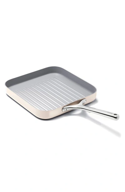Caraway 11" Ceramic Nonstick Square Grill Pan In Neutral