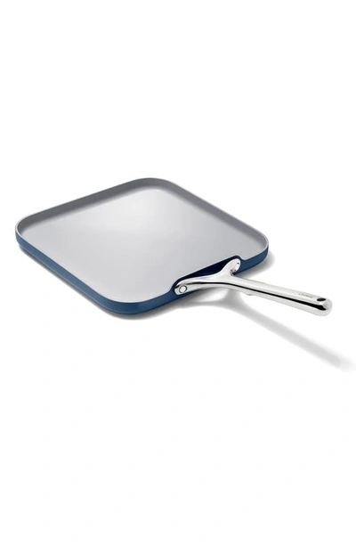 Caraway 11" Ceramic Nonstick Square Griddle In Navy