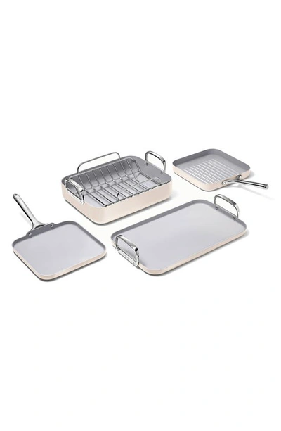 Caraway 5-piece Ceramic Nonstick Cookware Set In Cream