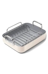 Caraway Non-stick Ceramic-coated 16.5" Roasting Pan With Rack In Cream