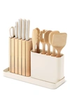 Caraway 14-piece Knife & Utensils Prep Set In Cream