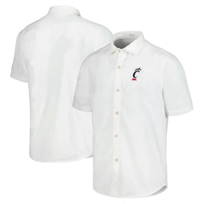 Tommy Bahama White Cincinnati Bearcats Coconut Point Palm Vista Islandzone Camp Button-up Shirt