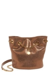 Stella Mccartney Falabella Shaggy Deer Faux Leather Bucket Bag In Brown