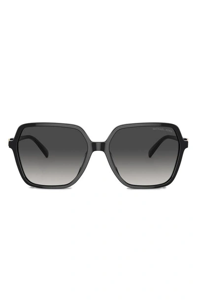 Michael Kors Jasper 58mm Square Sunglasses In Black