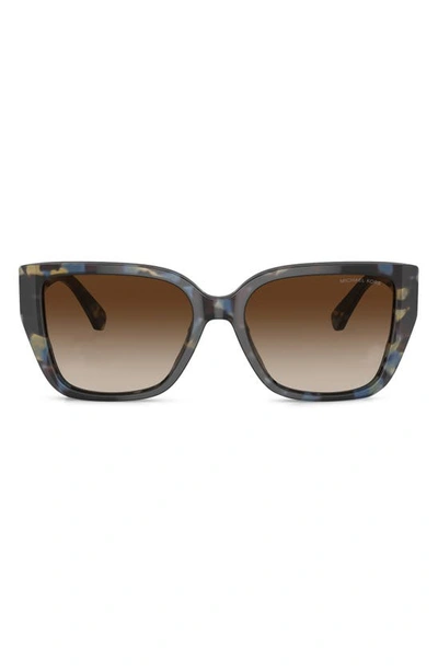 Michael Kors Acadia 55mm Rectangular Sunglasses In Brown Gradient