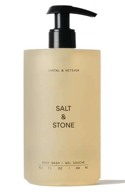 Salt & Stone Santal & Vetiver Refillable Body Wash With Niacinamide + Probiotic Santal & Vetiver 15.2 oz / 450 ml In White