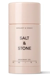 Salt & Stone Bergamot & Hinoki Aluminum-free Clear Gel Deodorant For Sensitive Skin 2.6 oz In White