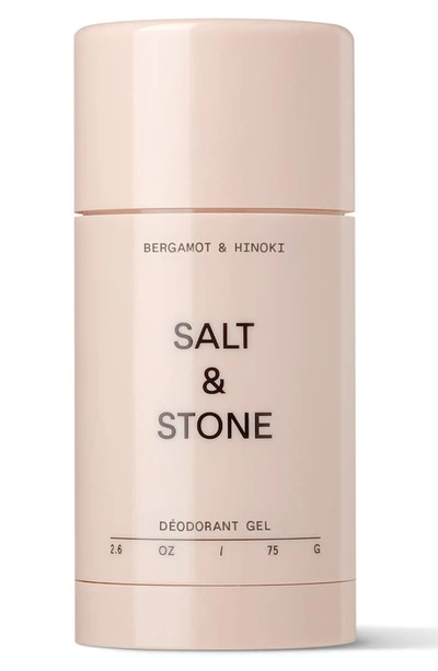 Salt & Stone Bergamot & Hinoki Aluminum-free Clear Gel Deodorant For Sensitive Skin 2.6 oz / 75 G In White
