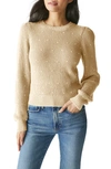 Michael Stars Francesca Imitation Pearl Accent Sweater In Oatmeal
