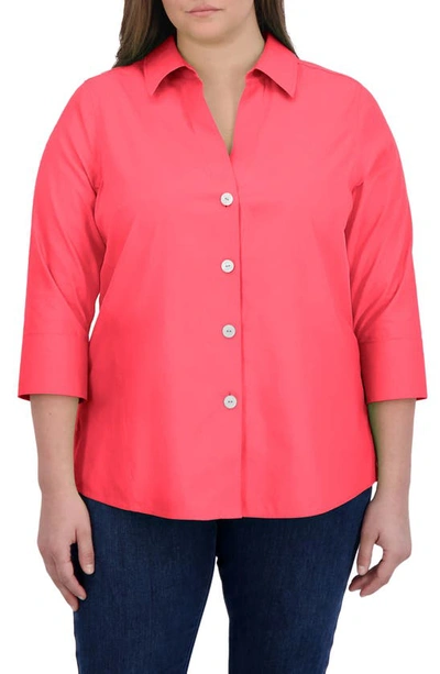 Foxcroft Paige Button-up Shirt In Simply Red