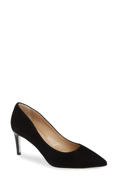 Ron White Cindy Pointed Toe Pump In Onyx Suede
