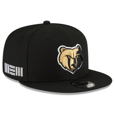 New Era Men's  Black Memphis Grizzlies 2023/24 City Edition Alternate 9fifty Snapback Adjustable Hat
