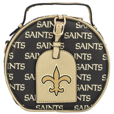 Cuce Black New Orleans Saints Repeat Logo Round Bag