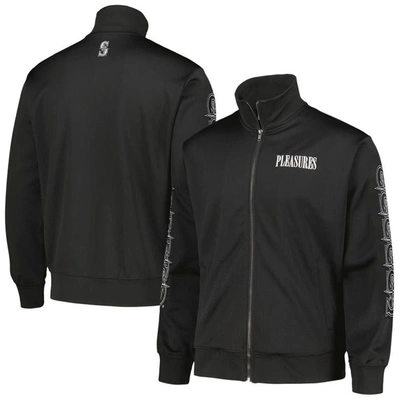Pleasures Black Seattle Mariners Pitcher Full-zip Track Jacket